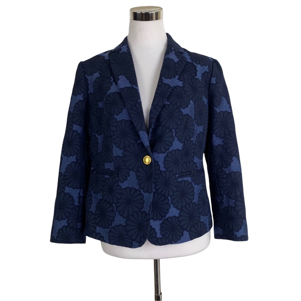 ANN TAYLOR Floral Embroidered Jacket Blazer Size 8